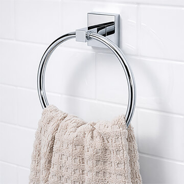Bristan Square Chrome Towel Ring