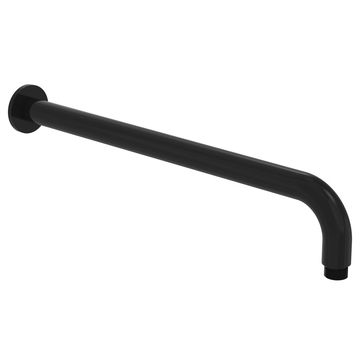 Saneux COS Satin Black Round Shower Arm - Wall Mounted - 400mm Projection