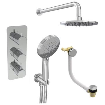 Saneux Eden Concealed Thermostatic Shower Set with 3 Function Handset - 3 Control - 3 Outlet - EDSP008