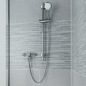 Bristan Acute Thermostatic Surface Mounted Shower Valve With Adjustable Riser Rail