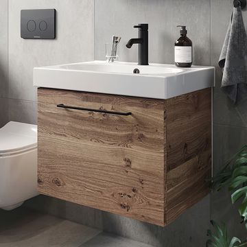 Saneux Austen Wall Mounted Contemporary Vanity Unit - 1 Drawer