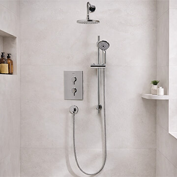 Bristan Prism Chrome Fixed Head And Adjustable Riser Shower Pack