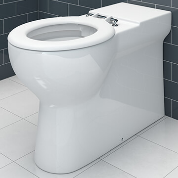 Lecico Atlas Comfort Height Rimless Back-To-Wall WC Pan - 360 x 745mm