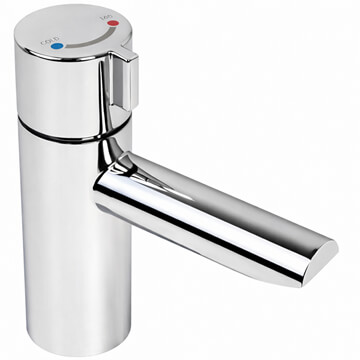Lecico Atlas Kirkby Non-Concussive Thermostatic Basin Tap - Chrome - Deck Mounted