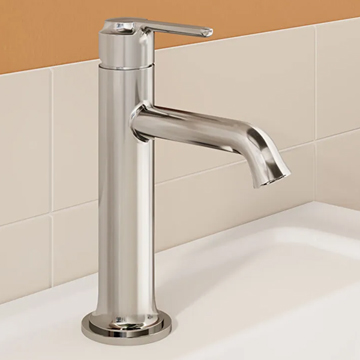 VitrA Origin Classic Basin Mixer Tap with Curved Spout - Stick Handle