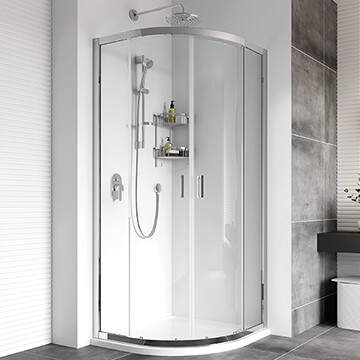 Roman Haven8 Sliding Quadrant Shower Enclosure - 2 Door - Clear Glass
