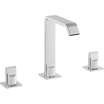 VitrA Suit Contemporary 3 Hole Basin Mixer Tap - Knob Handles
