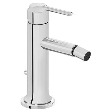 VitrA Origin Classic Round Bidet Mixer Tap with Pop-Up Waste - Stick Handle