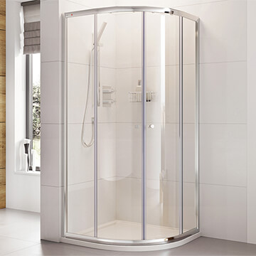 Roman Haven6 Sliding Quadrant Shower Enclosure - 2 Door - Clear Glass