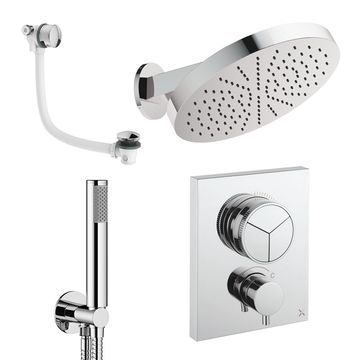 Crosswater MPRO Thermostatic Concealed Mixer Valve with Shower Head and Handset