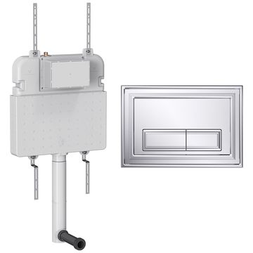 Crosswater Belgravia Slimline Concealed Cistern with Flush Plate - 508 x 80 x 550mm