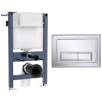 Crosswater Belgravia WC Frame with Dual Flush Concealed Cistern and Flush Plate