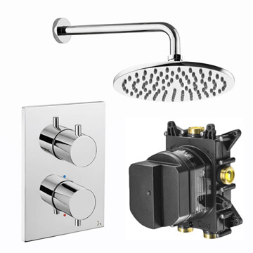 Crosswater MPRO Thermostatic Shower Set 1 with Wall Mounted Arm