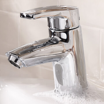 Bristan Orta Deck Mounted Chrome Basin Mixer Tap With Clicker Waste