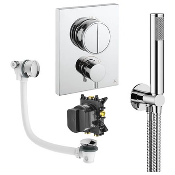 Crosswater MPRO CrossBox Concealed Thermostatic Shower Set 3 - 2 Outlets