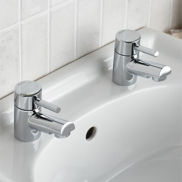Bristan Prism Chrome Deck Mounted Basin Taps