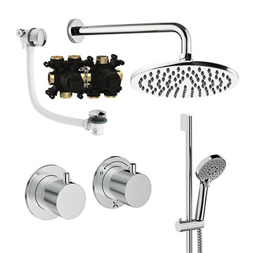 Crosswater Module Thermostatic Shower Set 7 with Wall Mounted Arm