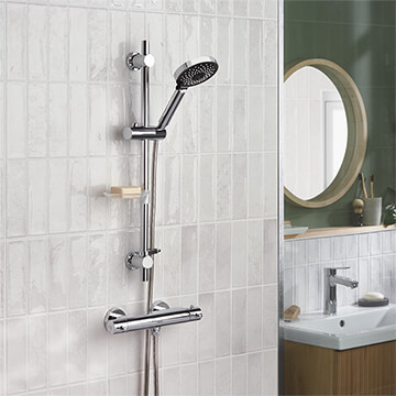 Bristan Prism Cool Touch Bar Mixer With Riser Rail And Handset