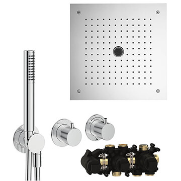 Crosswater Module Plus 3 Outlet Thermostatic Shower Set with MPRO Stream Square Head - Image