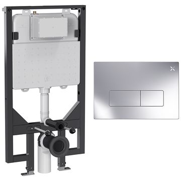 Crosswater MPRO WC Support Frame with Cistern and Flush Plate - 510 x 1120mm