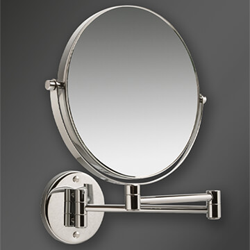 Miller Signature Double-Sided Round Makeup and Shaving Mirror - Polished Chrome - 190 x 190mm