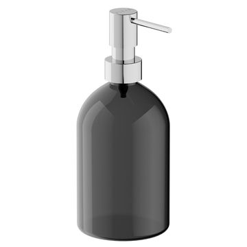 VitrA Origin Countertop Liquid Soap Dispenser with Black Glass Bottle