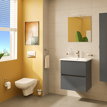 VitrA Universal White Super Slim Square Toilet Seat - Soft Close - 371 x 446mm