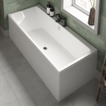 Trojan Elite Edge Double Ended Fully Encapsulated Baseboard Bath