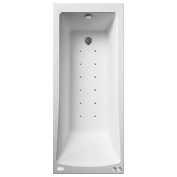 Joseph Miles Single Ended Acrylic Hydrotherapy Whirlpool Bath - 12 to 23 Jets - 1800 x 800mm