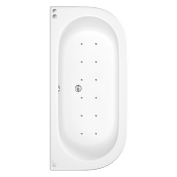 Joseph Miles Double Ended Back To Wall Hydrotherapy Acrylic Whirlpool Bath - 12 Jets