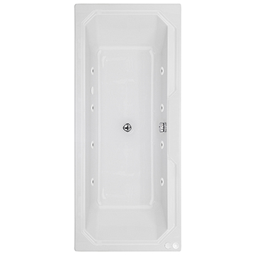 Joseph Miles Art Deco Double Ended Acrylic Whirlpool Bath - 8 Jets - 1800 x 800mm