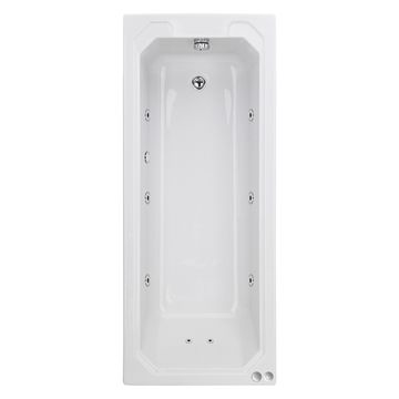 Joseph Miles Art Deco Single Ended Acrylic Whirlpool Bath - 8 Jets - 1700mm Length