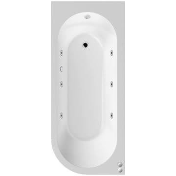 Joseph Miles Single Ended Acrylic Curved Whirlpool Bath - 6 Jets - 1700 x 725mm