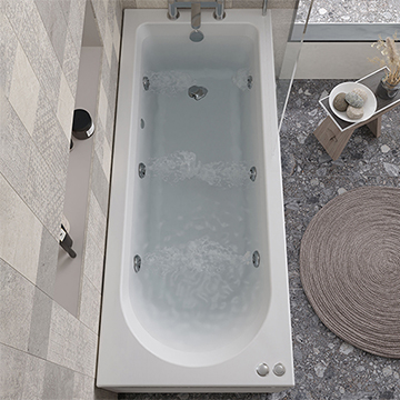 Joseph Miles Single Ended Acrylic Whirlpool Bath 6 Jet - JMA605-J6W