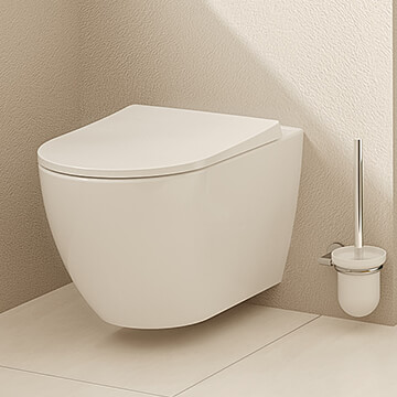 VitrA Universal White Super Slim Round Toilet Seat - Soft Close - 366 x 456mm