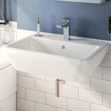 VitrA Integra 1 Taphole Contemporary Wall Hung Washbasin