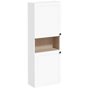 VitrA Root Classic Wall Hung Tall Boy Unit with Open Shelf - 570 x 1550mm - Image