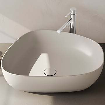 Vitra Recycled Pebble Countertop Washbasin - 570 x 450mm