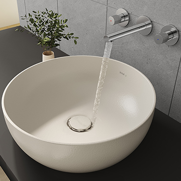 Vitra Recycled Round Countertop Washbasin - 400 x 400mm