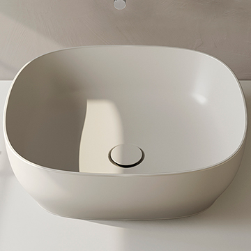 Vitra Recycled Square Countertop Washbasin - 475 x 420mm