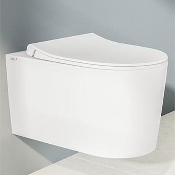 VitrA Nest White Round Toilet Seat - Soft Close - 452mm Depth