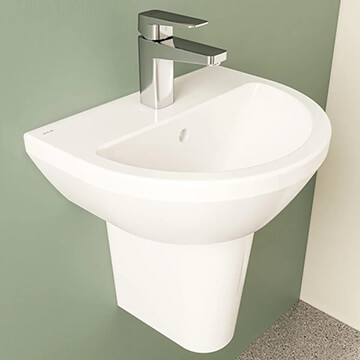 VitrA Integra 1 Taphole Contemporary Round Wall Hung Washbasin