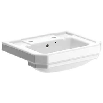 Joseph Miles Wilson 490 x 445mm 2 Taphole Traditional Semi Recessed Basin