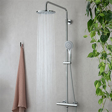 Vado Atmosphere Contemporary Adjustable Thermostatic Exposed Shower Column