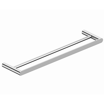 RAK Petit Contemporary Wall Mounted Round Double Towel Bar - Image