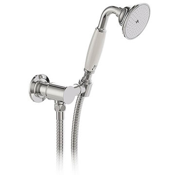 Vado Axbridge Traditional Chrome Shower Handset with Wall Outlet & Hose - 1 Spray Pattern