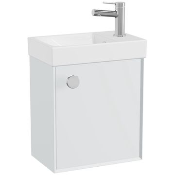 Vado Safari Contemporary Wall Hung Cloakroom Vanity Unit - 1 Door - 382 x 415mm