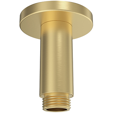 Bristan Contemporary Brushed Brass Shower Arm - Ceiling Mounted - Round or Square Shape