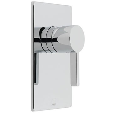 Vado Edit Concealed Contemporary Rectangular Manual Chrome Shower Valve - 1 Control
