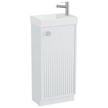 Vado Safari Floorstanding Semi-Fluted Cloakroom Vanity Unit - 1 Door - 382 x 800mm